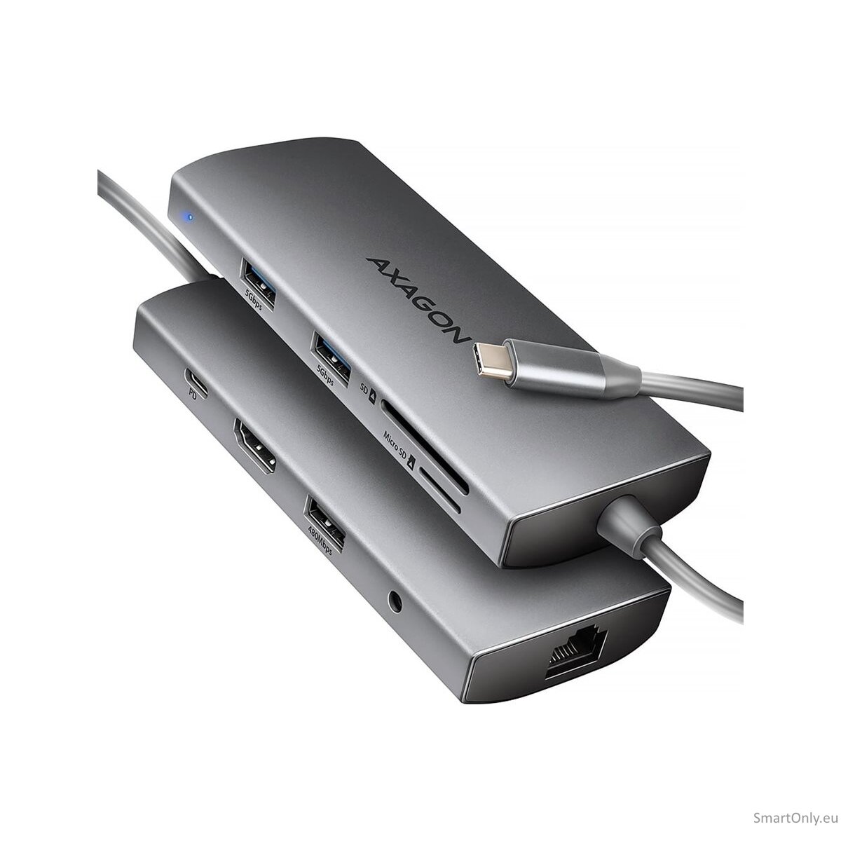 AXAGON Multi port USB-C 5Gbps hub | HMC-8HLSA 9 AXAGON Multi port USB-C 5Gbps hub | HMC-8HLSA 9