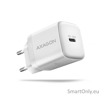 AXAGON ACU-PD20W Wall charger 20W, 1x port USB-C, PD3.0/PPS/QC4+/AFC/Apple, white
