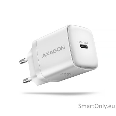 AXAGON ACU-PD30W Sil Wall charger 30W, 1x port USB-C, PD3.0/PPS/QC4+/SFC/AFC/Apple, white AXAGON ACU-PD30W Sil Wall charger 30W, 1x port USB-C, PD3.0/PPS/QC4+/SFC/AFC/Apple, white