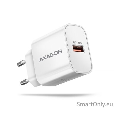 AXAGON ACU-QC18W Wall charger 18W, 1x port USB-A, QC3.0/AFC/Apple, white