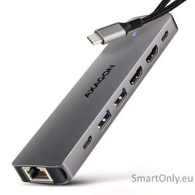 AXAGON USB-C 5Gbps DUAL 4K DISPLAY 7in1 Hub | HMC-7HX2