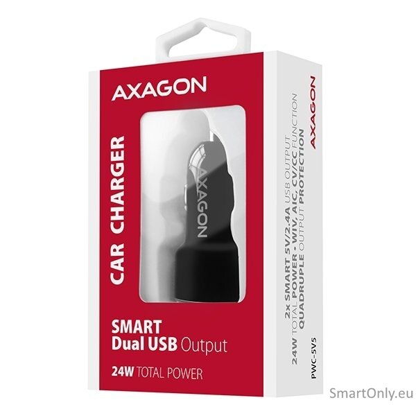 AXAGON Dual car charger, 24W | PWC-5V5 12