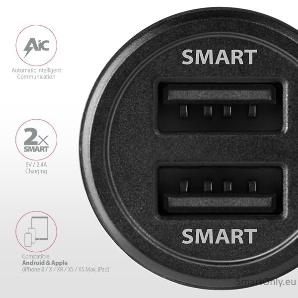 AXAGON Dual car charger, 24W | PWC-5V5 7