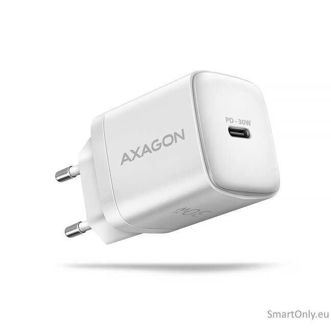 AXAGON ACU-PD30W Sil Wall charger 30W, 1x port USB-C, PD3.0/PPS/QC4+/SFC/AFC/Apple, white AXAGON ACU-PD30W Sil Wall charger 30W, 1x port USB-C, PD3.0/PPS/QC4+/SFC/AFC/Apple, white