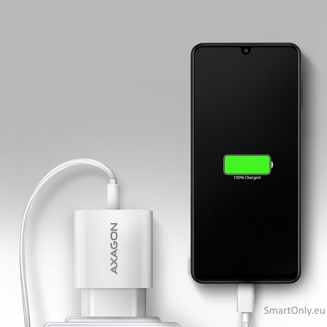 AXAGON ACU-QC18W Wall charger 18W, 1x port USB-A, QC3.0/AFC/Apple, white 5