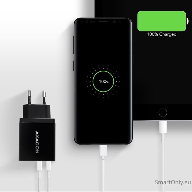 AXAGON ACU-QS24 QUICK and SMART Wall charger, 2x USB port QC3.0/AFC/FCP + 5V-1.2A, 24W 5 AXAGON ACU-QS24 QUICK and SMART Wall charger, 2x USB port QC3.0/AFC/FCP + 5V-1.2A, 24W 5