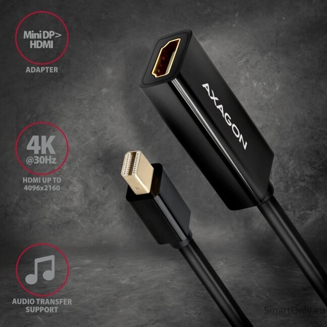 AXAGON Mini DP to HDMI adapter, 4K/30Hz | RVDM-HI14N 1