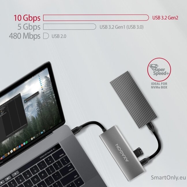 AXAGON Multi-port USB-C 10Gbps hub, 13cm | HMC-5G21 3 AXAGON Multi-port USB-C 10Gbps hub, 13cm | HMC-5G21 3
