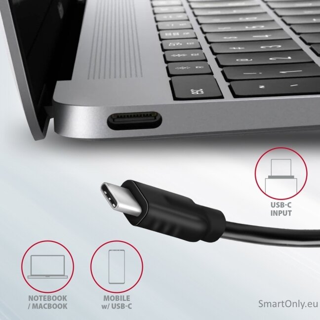AXAGON Multi-port USB-C 10Gbps hub, 13cm | HMC-5G21 5