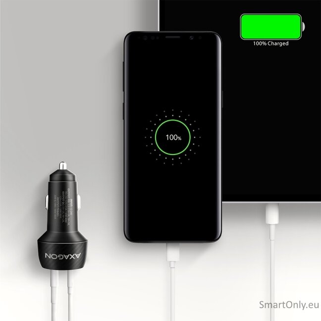 AXAGON PWC-PQ48 Car charger 48W, USB-A + USB-C, PD3.0/PPS/QC4+/SFC, Black 3