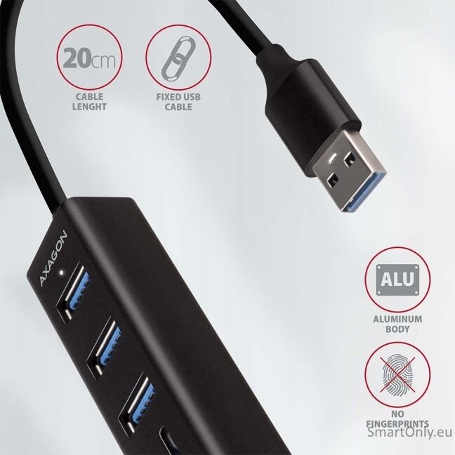 AXAGON SuperSpeed USB-A Hub and Card Reader | HMA-CR3A 4 AXAGON SuperSpeed USB-A Hub and Card Reader | HMA-CR3A 4