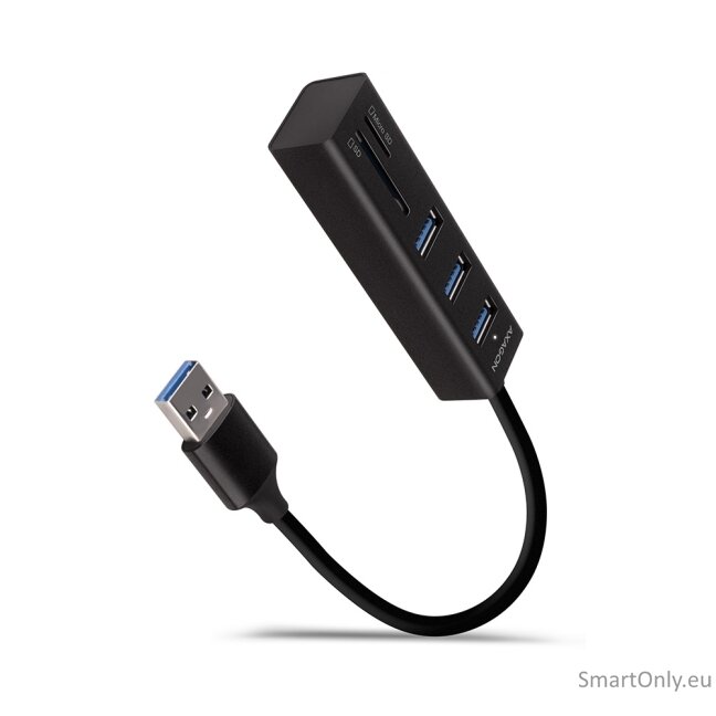 AXAGON SuperSpeed USB-A Hub and Card Reader | HMA-CR3A AXAGON SuperSpeed USB-A Hub and Card Reader | HMA-CR3A