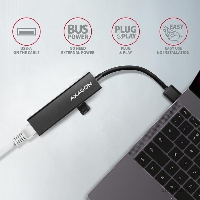AXAGON SuperSpeed USB-A Hub and Gigabit LAN | HMA-GL3A 3