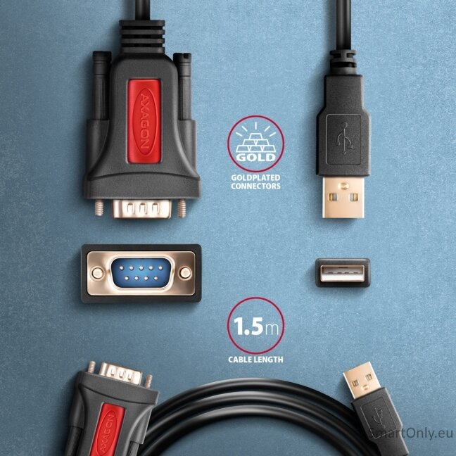 AXAGON USB - SERIAL Active Adapter | ADS-1PSN 4