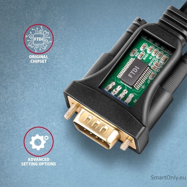 AXAGON USB - Serial Advanced Active Adapter | ADS-1PQN 2