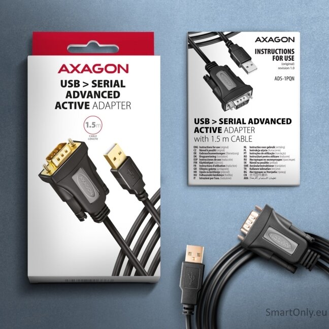 AXAGON USB - Serial Advanced Active Adapter | ADS-1PQN 5 AXAGON USB - Serial Advanced Active Adapter | ADS-1PQN 5