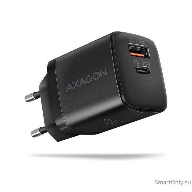 AXAGON Wallcharger 2x port (USB-A + USB-C), 20W | ACU-PQ20 10 AXAGON Wallcharger 2x port (USB-A + USB-C), 20W | ACU-PQ20 10