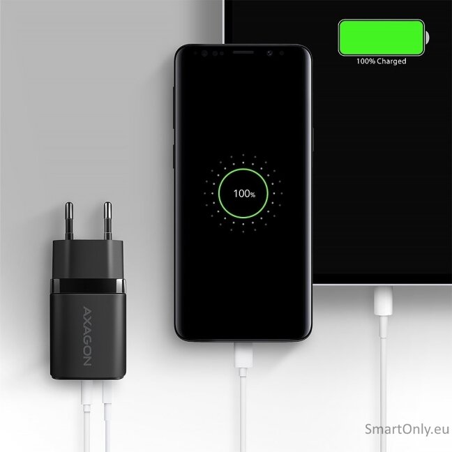 AXAGON Wallcharger 2x port (USB-A + USB-C), 20W | ACU-PQ20 5