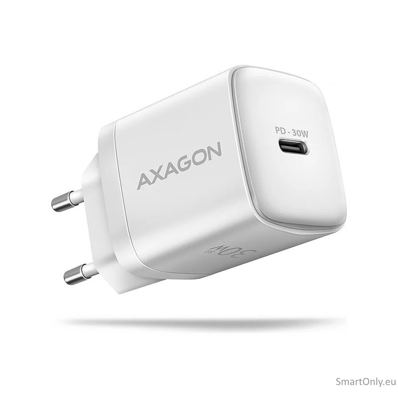 AXAGON ACU-PD30W Sil Wall charger 30W, 1x port USB-C, PD3.0/PPS/QC4+/SFC/AFC/Apple, white 7