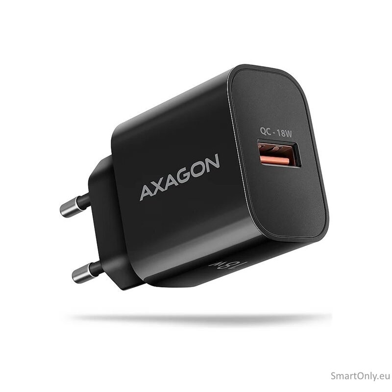 AXAGON ACU-QC18 Wall charger 18W, 1x port USB-A, QC3.0/AFC/Apple, black 7