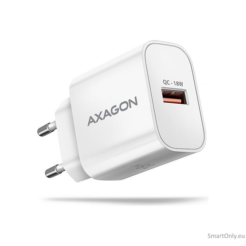 AXAGON ACU-QC18W Wall charger 18W, 1x port USB-A, QC3.0/AFC/Apple, white 7 AXAGON ACU-QC18W Wall charger 18W, 1x port USB-A, QC3.0/AFC/Apple, white 7