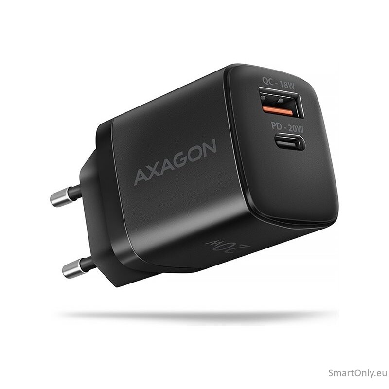 AXAGON Wallcharger 2x port (USB-A + USB-C), 20W | ACU-PQ20 10