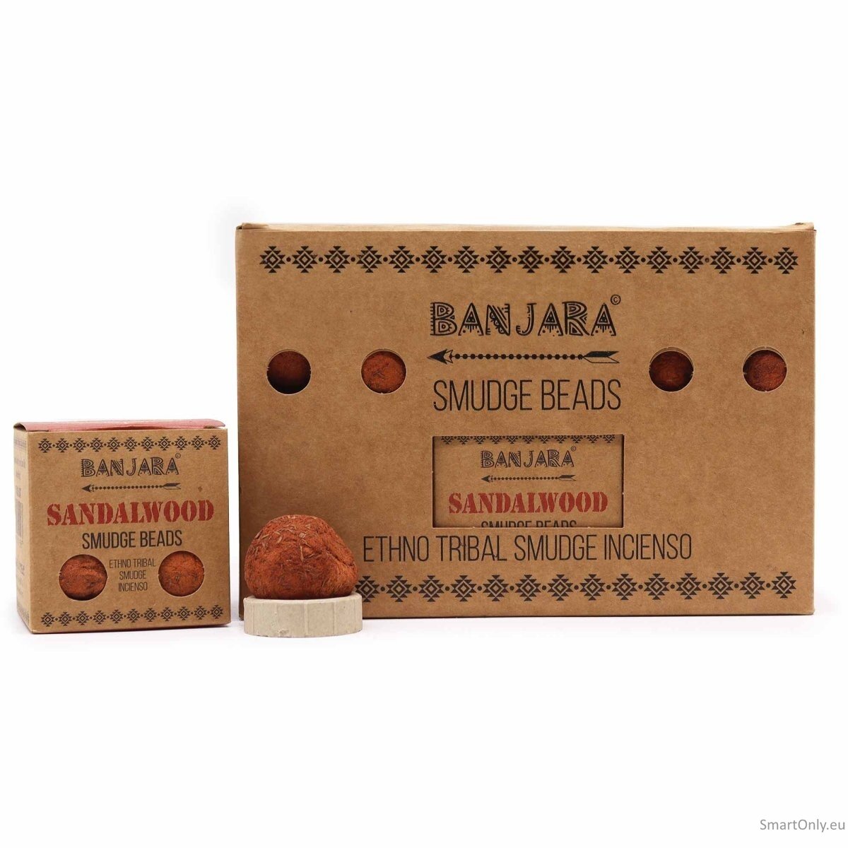 Banjara smilkalų karoliukai – Sandalwood 1