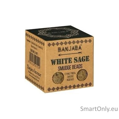 Banjara smilkalų karoliukai – White Sage
