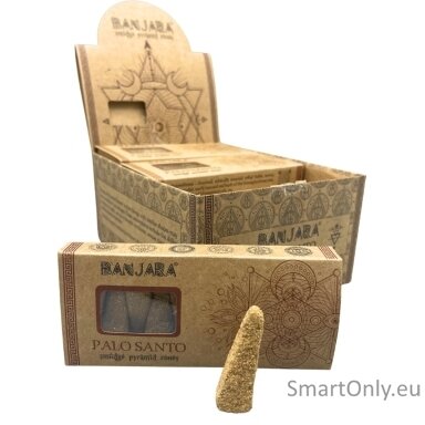 Banjara Smudge Piramidės formos kūgeliai smilkinimui  - Palo Santo