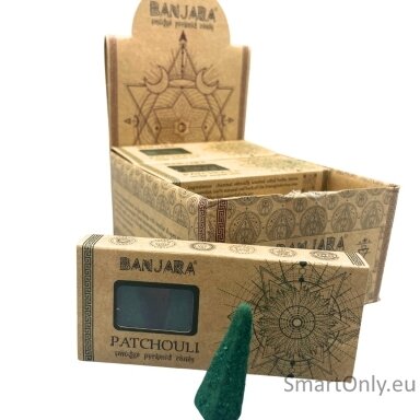 Banjara Smudge Piramidės formos kūgeliai smilkinimui  - Patchouli