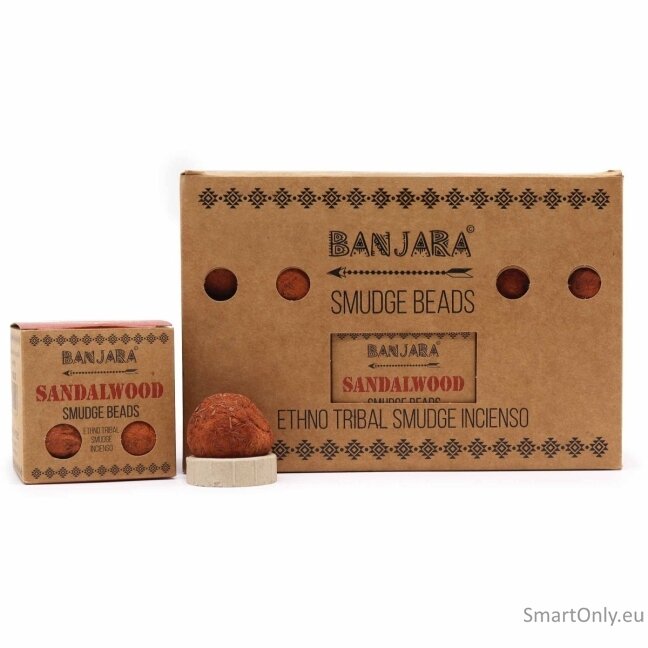 Banjara smilkalų karoliukai – Sandalwood 1