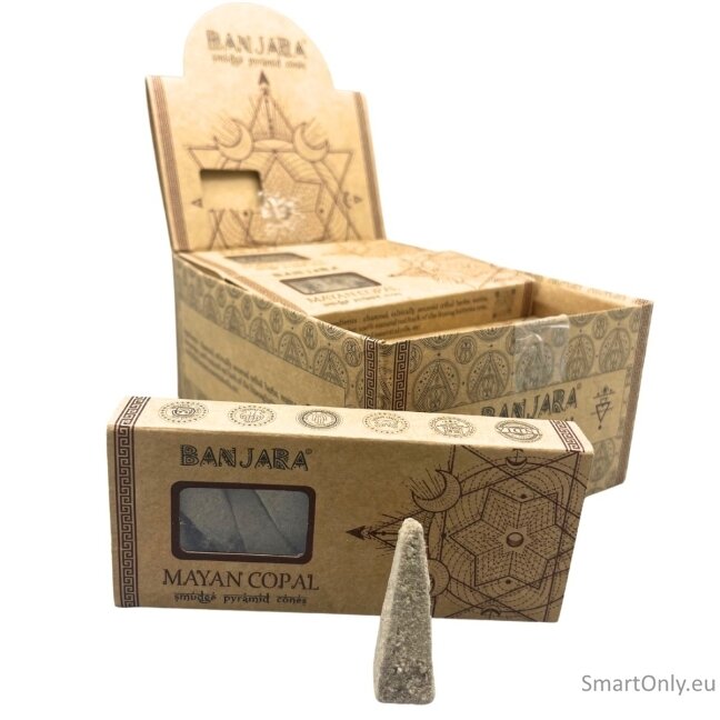 Banjara Smudge Piramidės formos kūgeliai smilkinimui - Mayan Copal 1 Banjara Smudge Piramidės formos kūgeliai smilkinimui - Mayan Copal 1