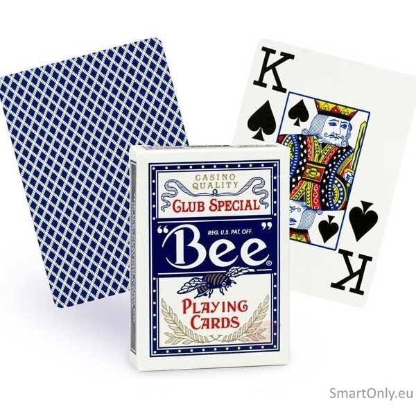 Bee Jumbo pokerio kortos (Mėlynos) Bee Jumbo pokerio kortos (Mėlynos)