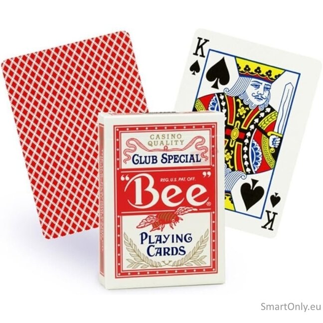 Bee Standard pokerio kortos (Raudonos) Bee Standard pokerio kortos (Raudonos)