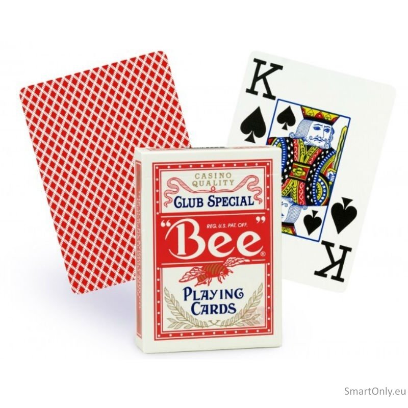 Bee Jumbo pokerio kortos (Raudonos) Bee Jumbo pokerio kortos (Raudonos)