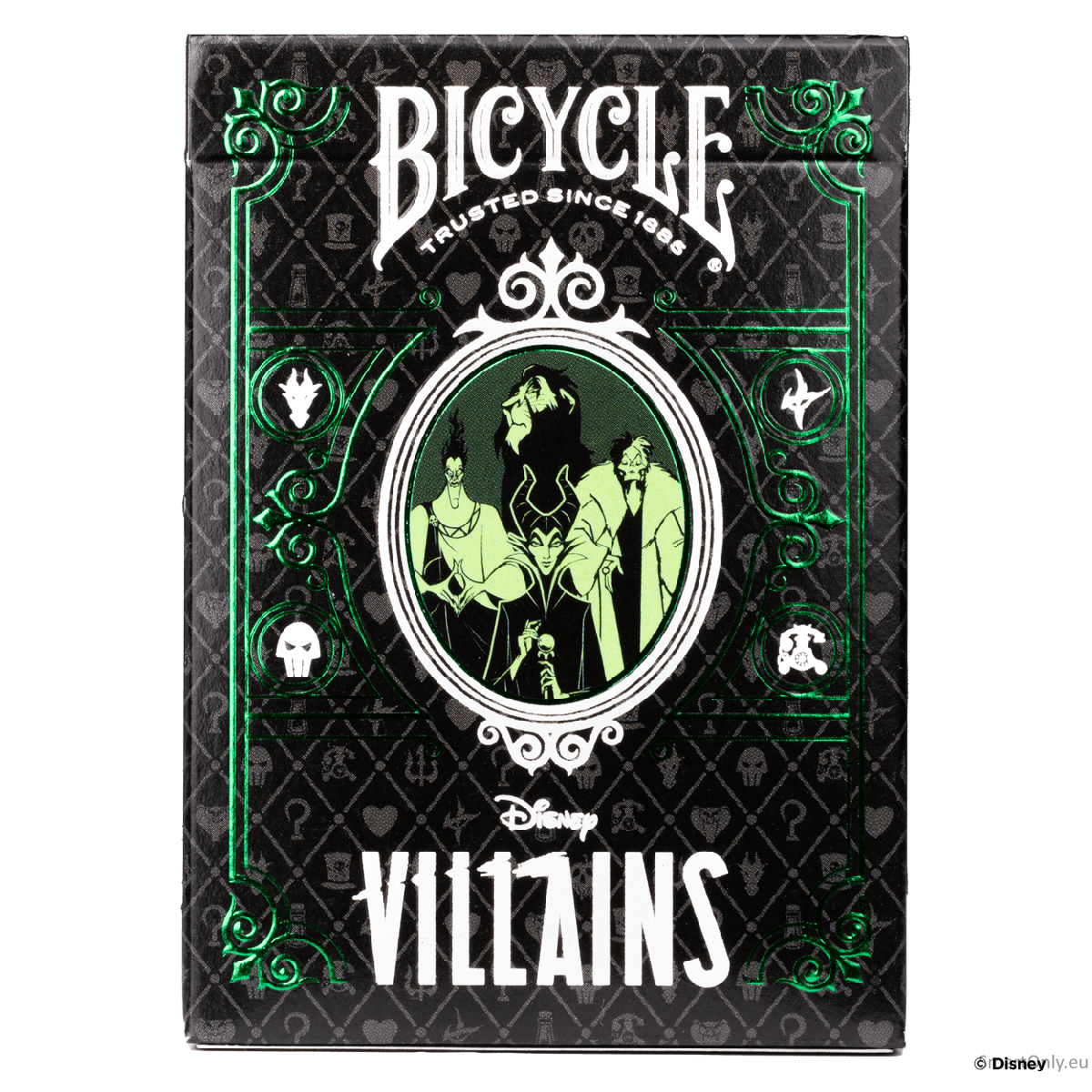 Bicycle Disney Villains žaidimo kortos (žalios) 6 Bicycle Disney Villains žaidimo kortos (žalios) 6