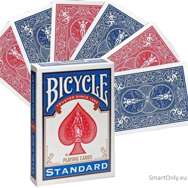 Bicycle Double Back Raudona Mėlyna kortos