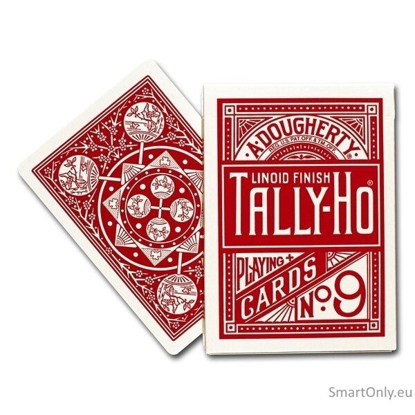 Bicycle Tally-Ho Fan back kortos (Raudonos) 1 Bicycle Tally-Ho Fan back kortos (Raudonos) 1