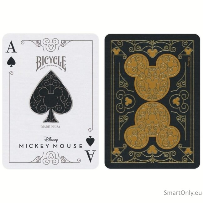 Bicycle Disney Mickey Mouse kortos (juodos ir auksinės) 10 Bicycle Disney Mickey Mouse kortos (juodos ir auksinės) 10