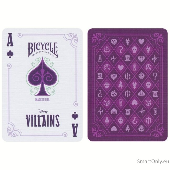 Bicycle Disney Villains žaidimo kortos (violetinės) 1 Bicycle Disney Villains žaidimo kortos (violetinės) 1