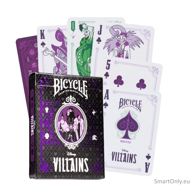 Bicycle Disney Villains žaidimo kortos (violetinės) Bicycle Disney Villains žaidimo kortos (violetinės)