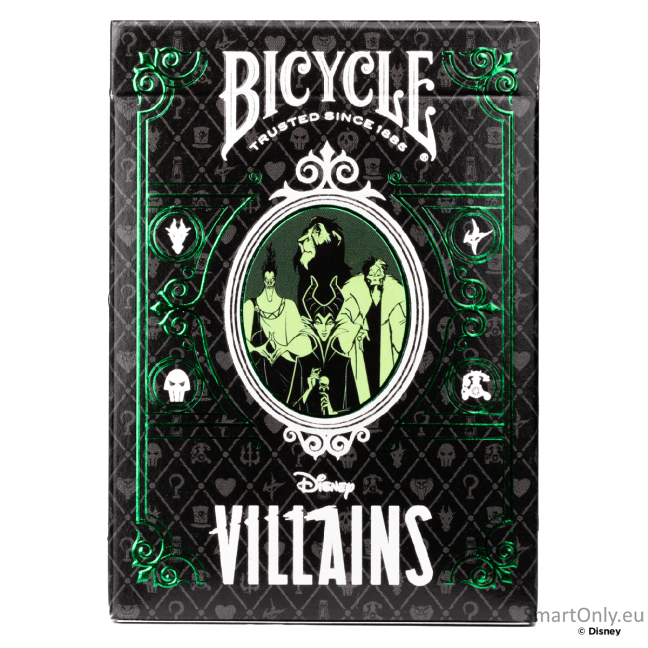 Bicycle Disney Villains žaidimo kortos (žalios) 6 Bicycle Disney Villains žaidimo kortos (žalios) 6