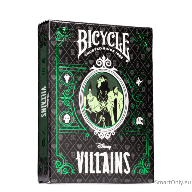 Bicycle Disney Villains žaidimo kortos (žalios) 7 Bicycle Disney Villains žaidimo kortos (žalios) 7