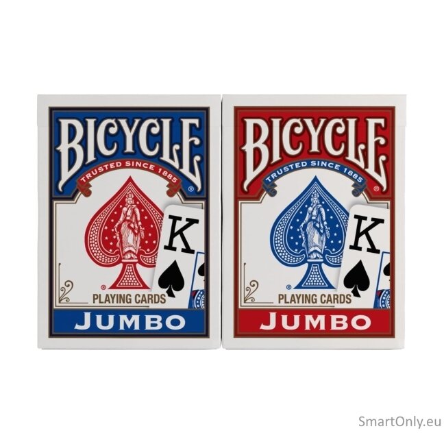 Bicycle Jumbo Blister Pack 2 kortų kaladės (Mėlynos ir raudonos) 2 Bicycle Jumbo Blister Pack 2 kortų kaladės (Mėlynos ir raudonos) 2