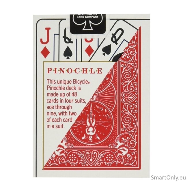 Bicycle Pinochle Standard kortos (Raudonos) 4 Bicycle Pinochle Standard kortos (Raudonos) 4