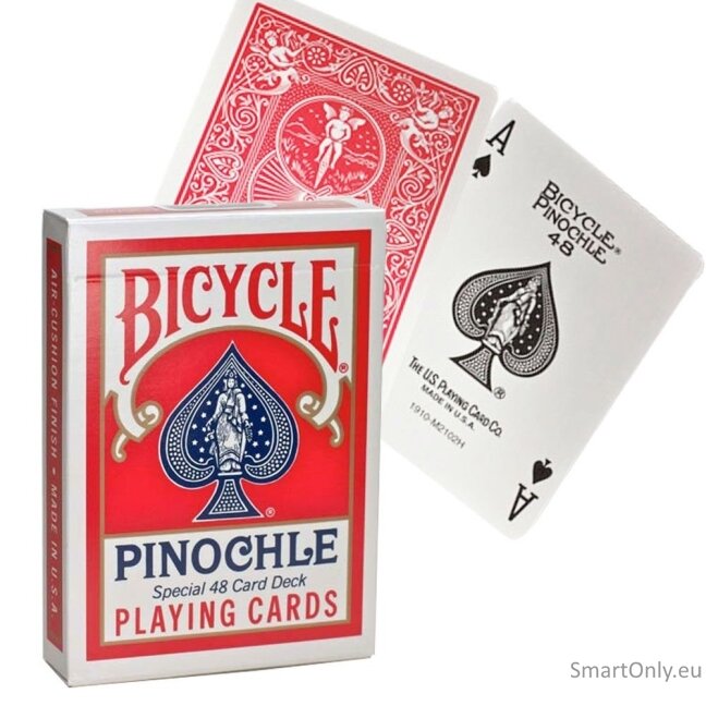 Bicycle Pinochle Standard kortos (Raudonos) Bicycle Pinochle Standard kortos (Raudonos)