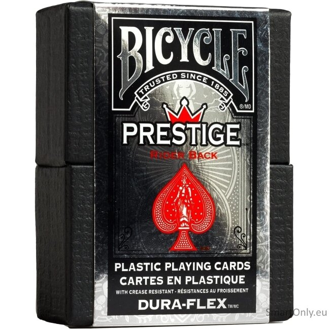 Bicycle Prestige Standard pokerio kortos dėžutėje (Raudonos)