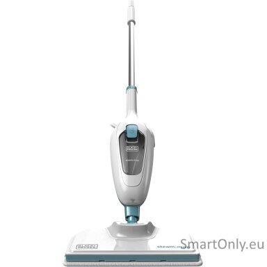 BLACK & DECKER Steam mop | FSM13E1-QS | Power 1300 W | Water tank capacity 0.38 L | White
