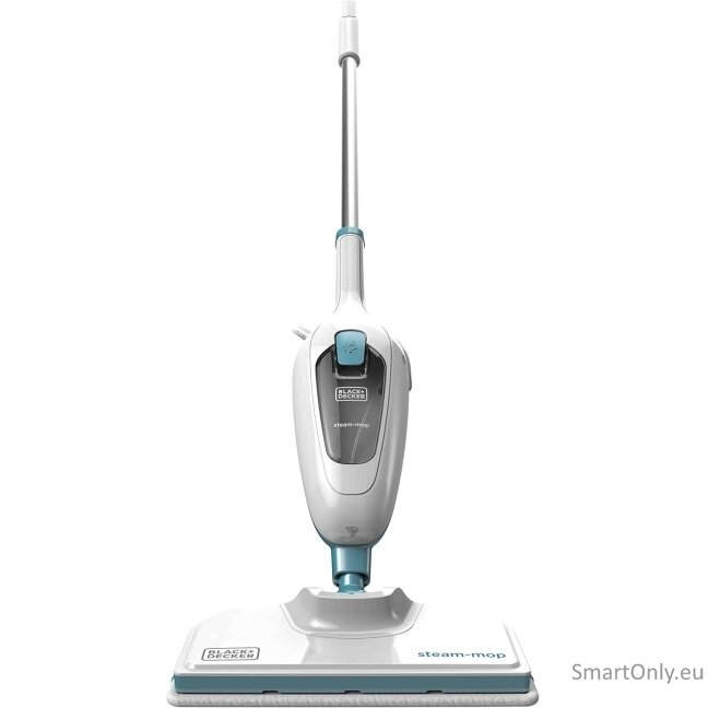 BLACK & DECKER Steam mop | FSM13E1-QS | Power 1300 W | Water tank capacity 0.38 L | White 1 BLACK & DECKER Steam mop | FSM13E1-QS | Power 1300 W | Water tank capacity 0.38 L | White 1