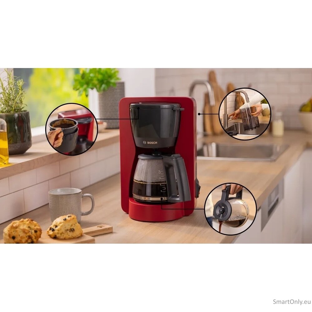 Bosch Coffee Maker | TKA2M114 MyMoment | Drip | 1200 W | Red 1